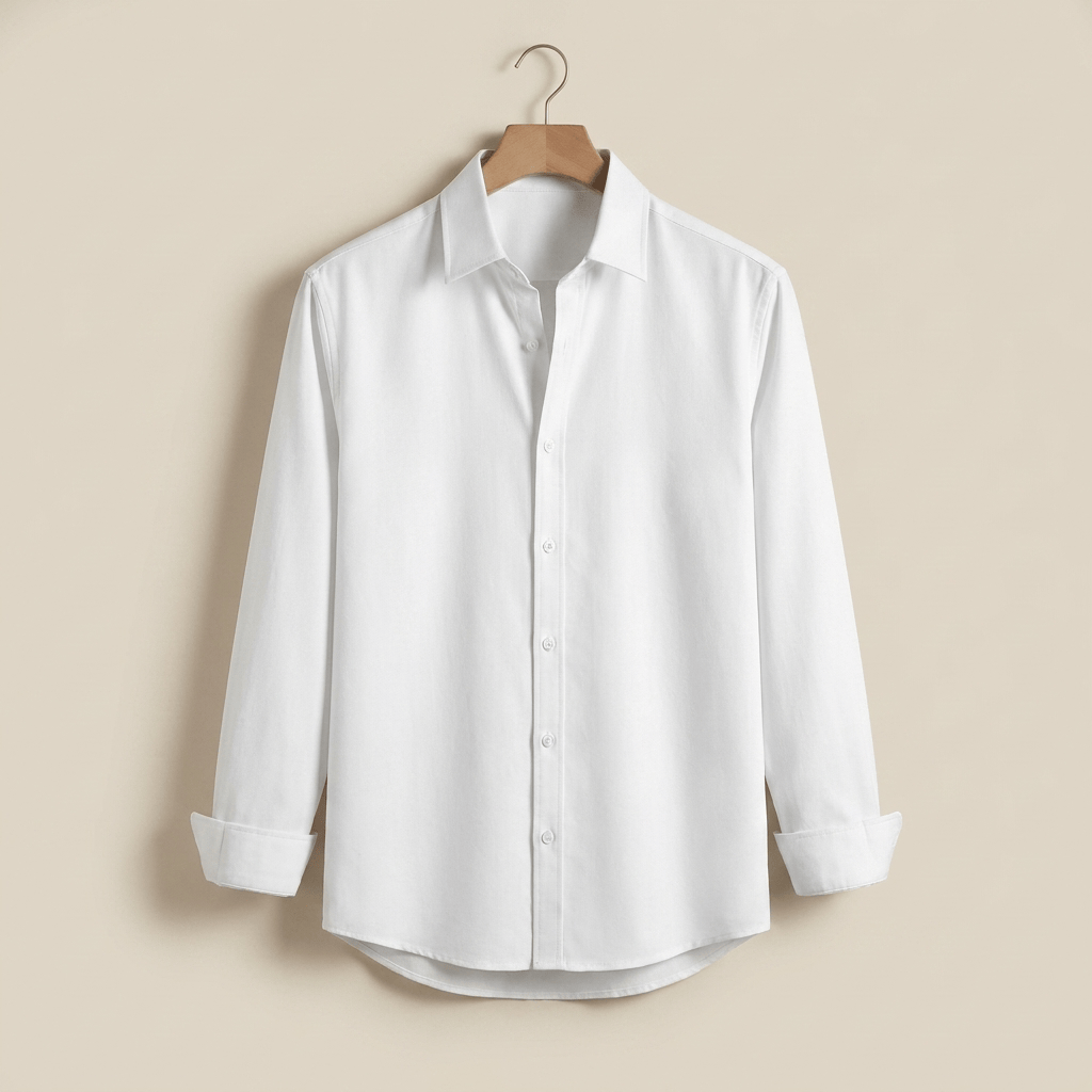 Men's Brushed Cotton Spread Collar Dress Shirt