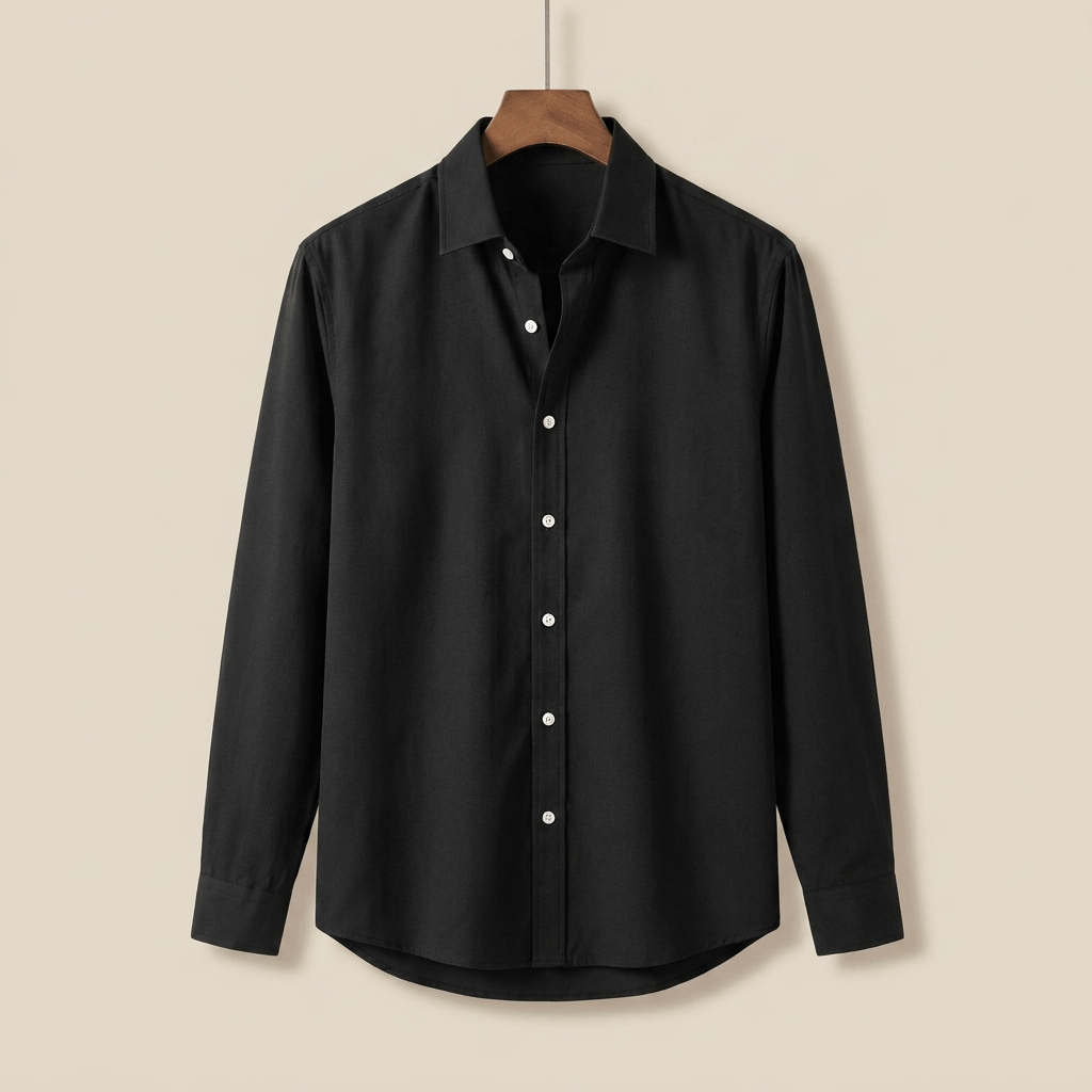 Men's Brushed Cotton Spread Collar Dress Shirt