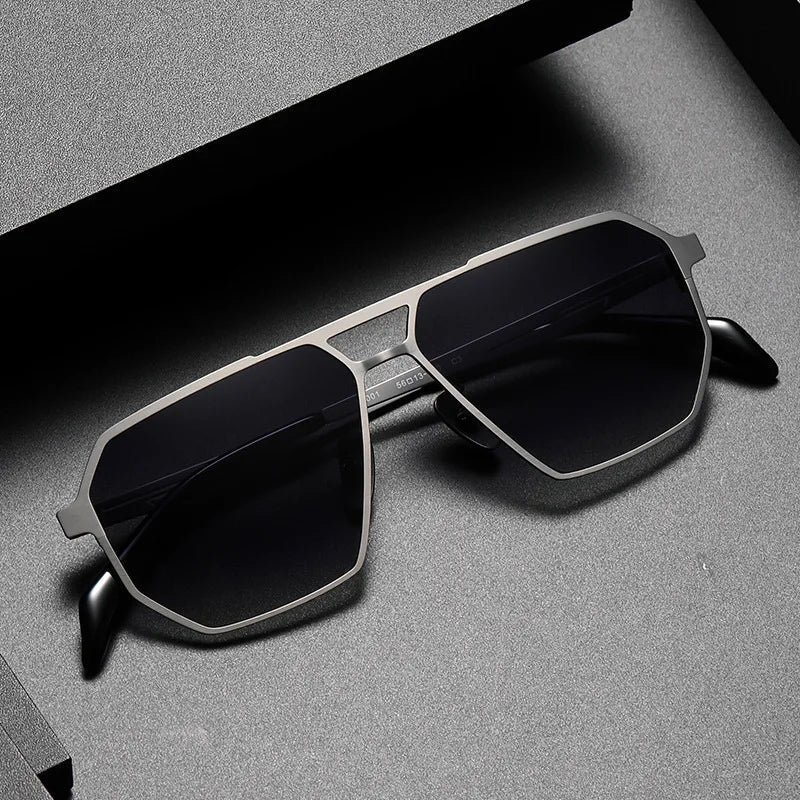 Men's Brushed Metallic Precision Sunglasses