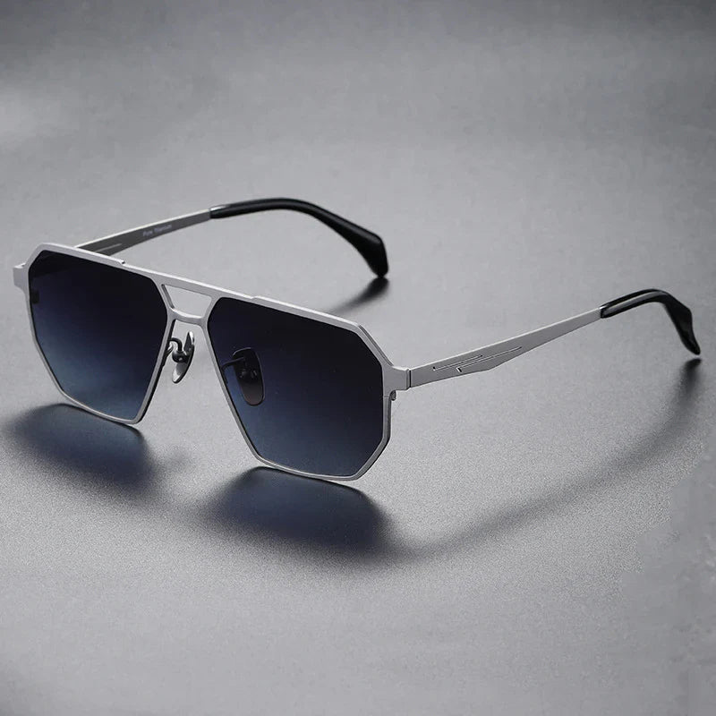 Men's Brushed Metallic Precision Sunglasses