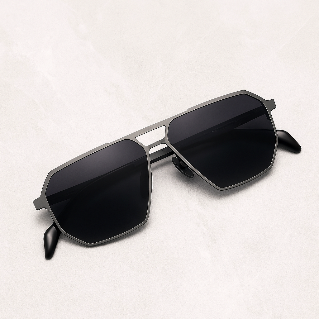 Men's Brushed Metallic Precision Sunglasses
