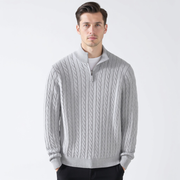 Men's Cable Knit Half Zip Sweater