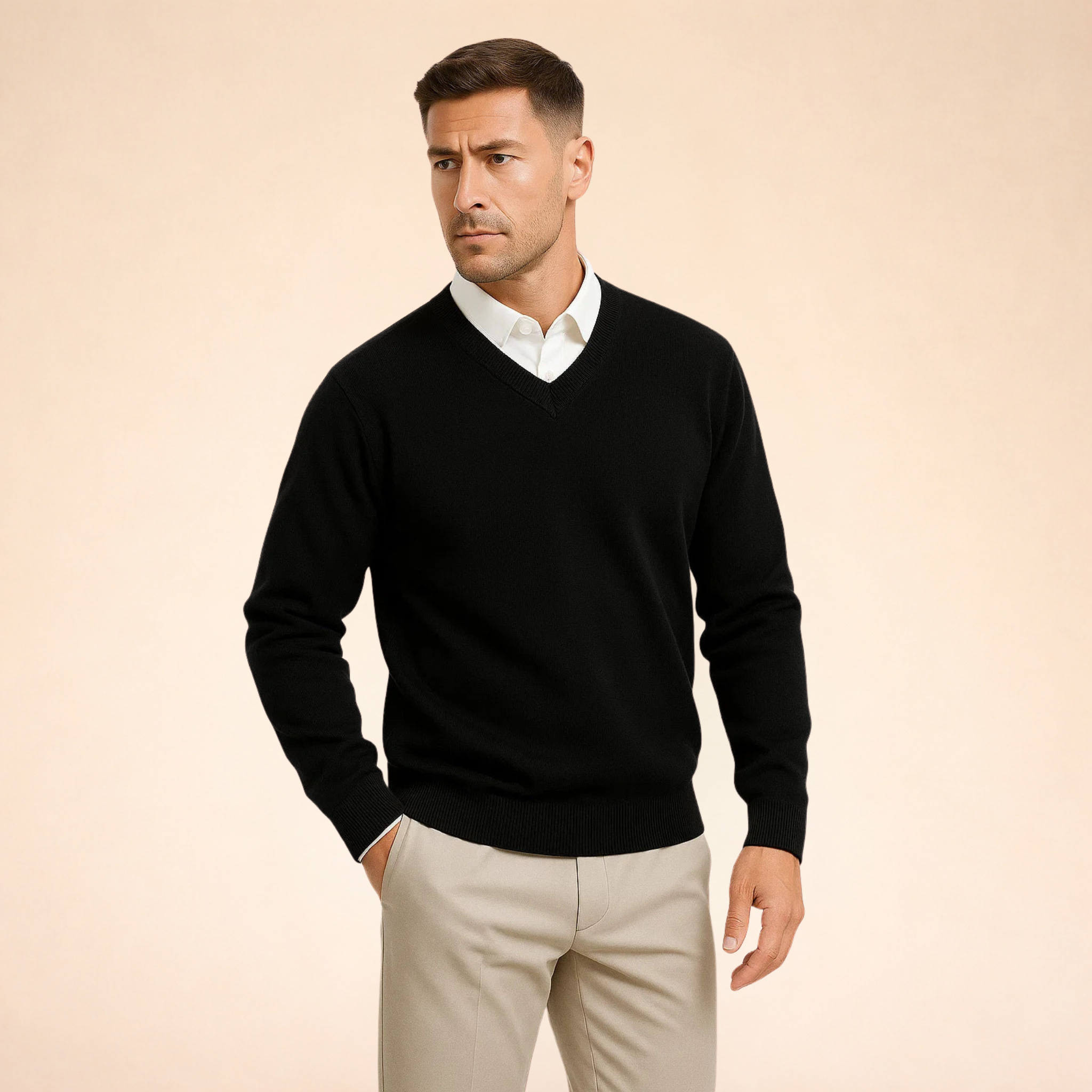 Men's Cashmere V-Neck Sweater