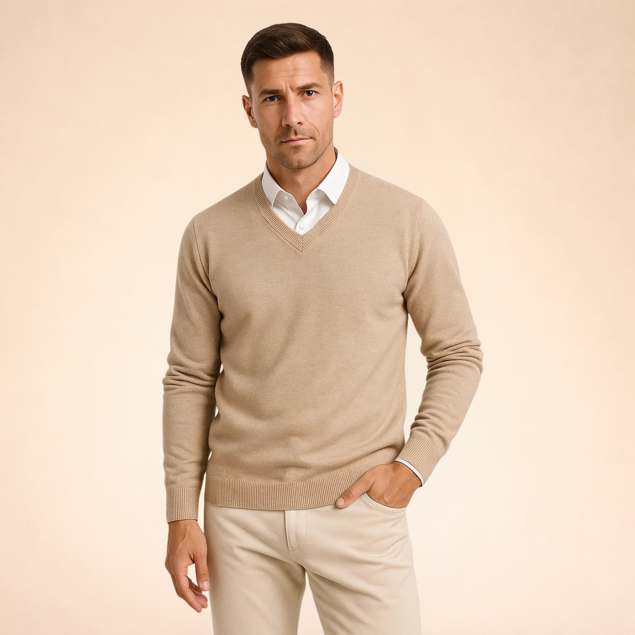 Men's Cashmere V-Neck Sweater