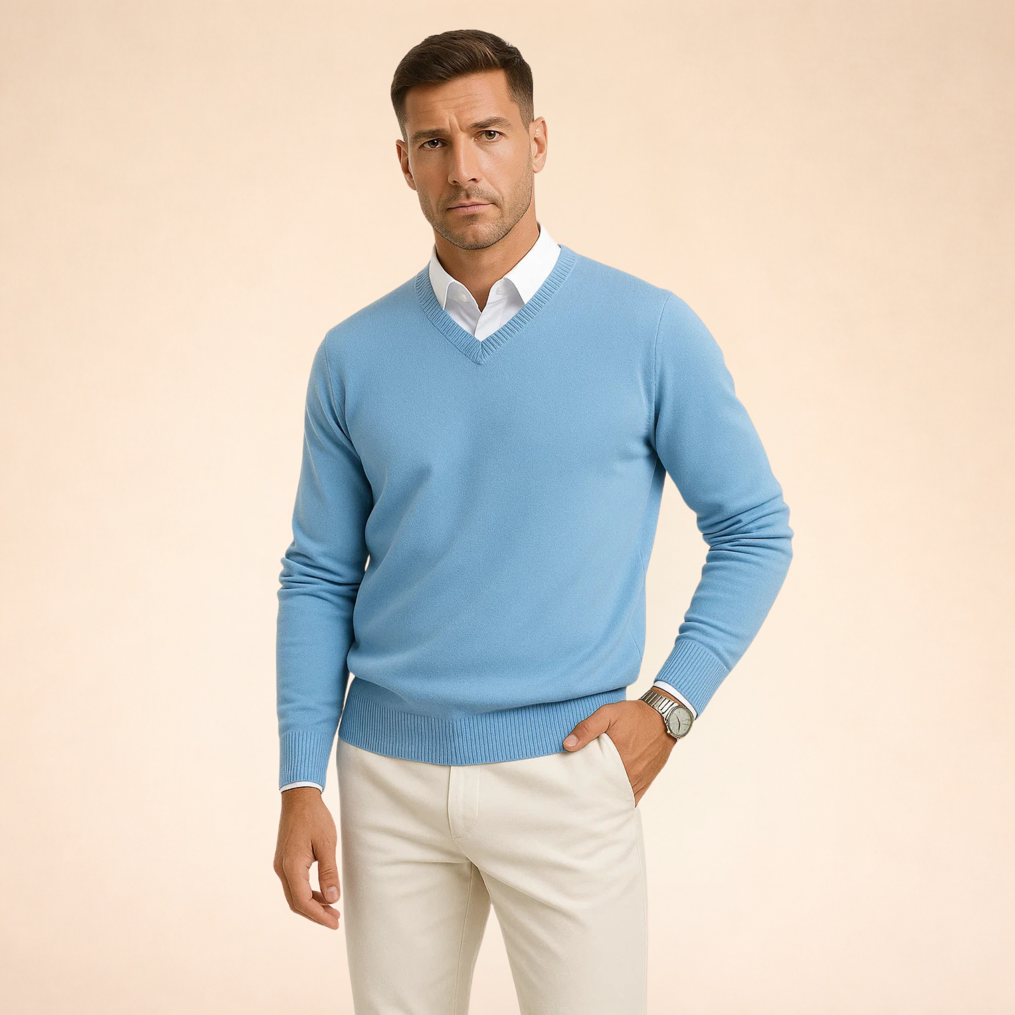 Men's Cashmere V-Neck Sweater