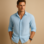 Men's Casual Long Sleeve Button-Down Shirt