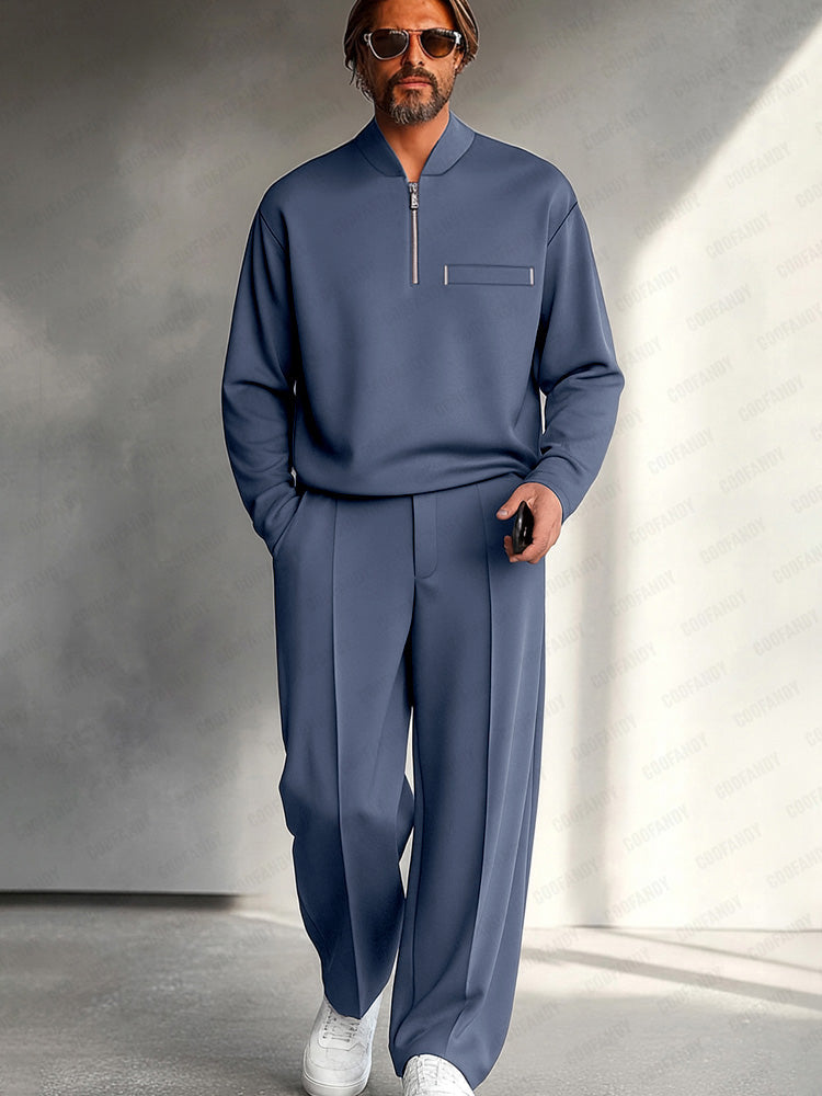 Men's Casual Long Sleeve Matching Tracksuit Set