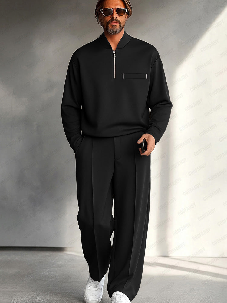Men's Casual Long Sleeve Matching Tracksuit Set