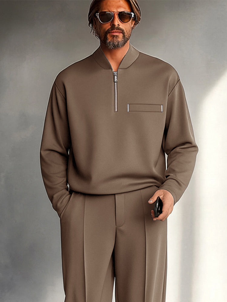 Men's Casual Long Sleeve Matching Tracksuit Set