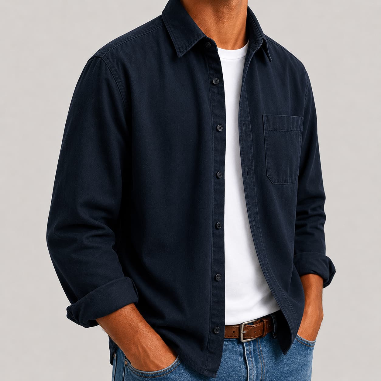 Men's Classic Organic Cotton Button-Down Shirt