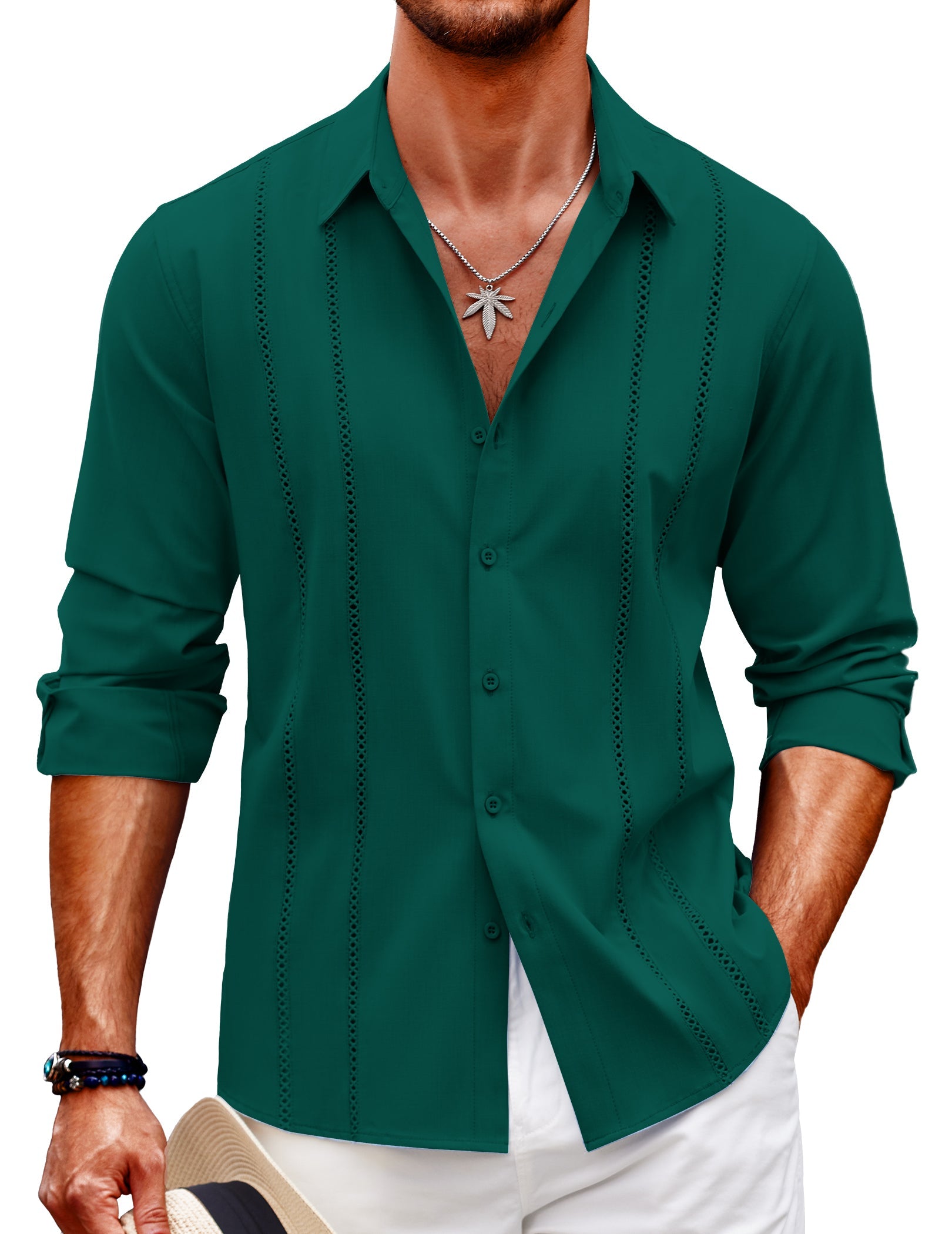 Men's Comfortable Casual Long Sleeve Button-Down Shirt