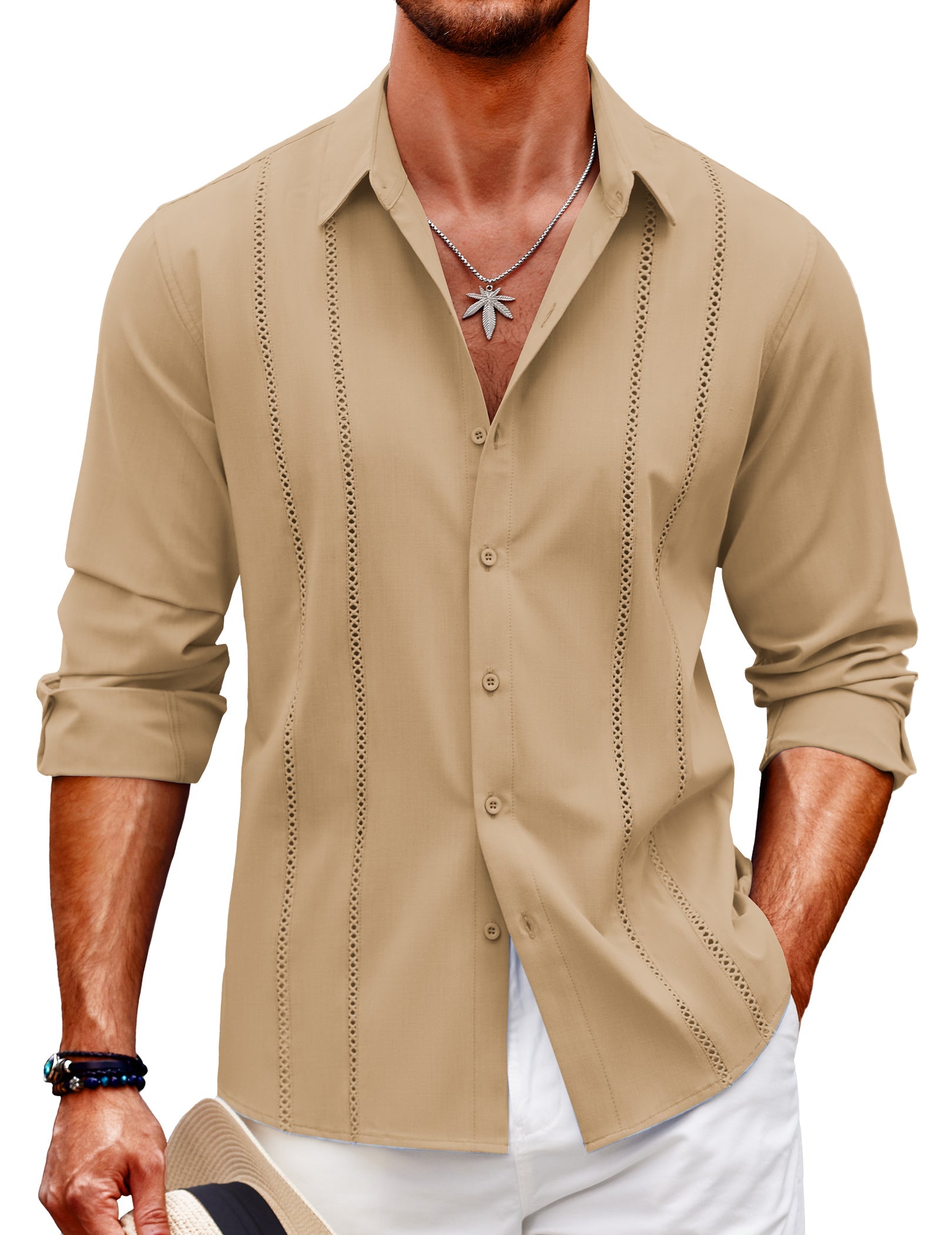 Men's Comfortable Casual Long Sleeve Button-Down Shirt