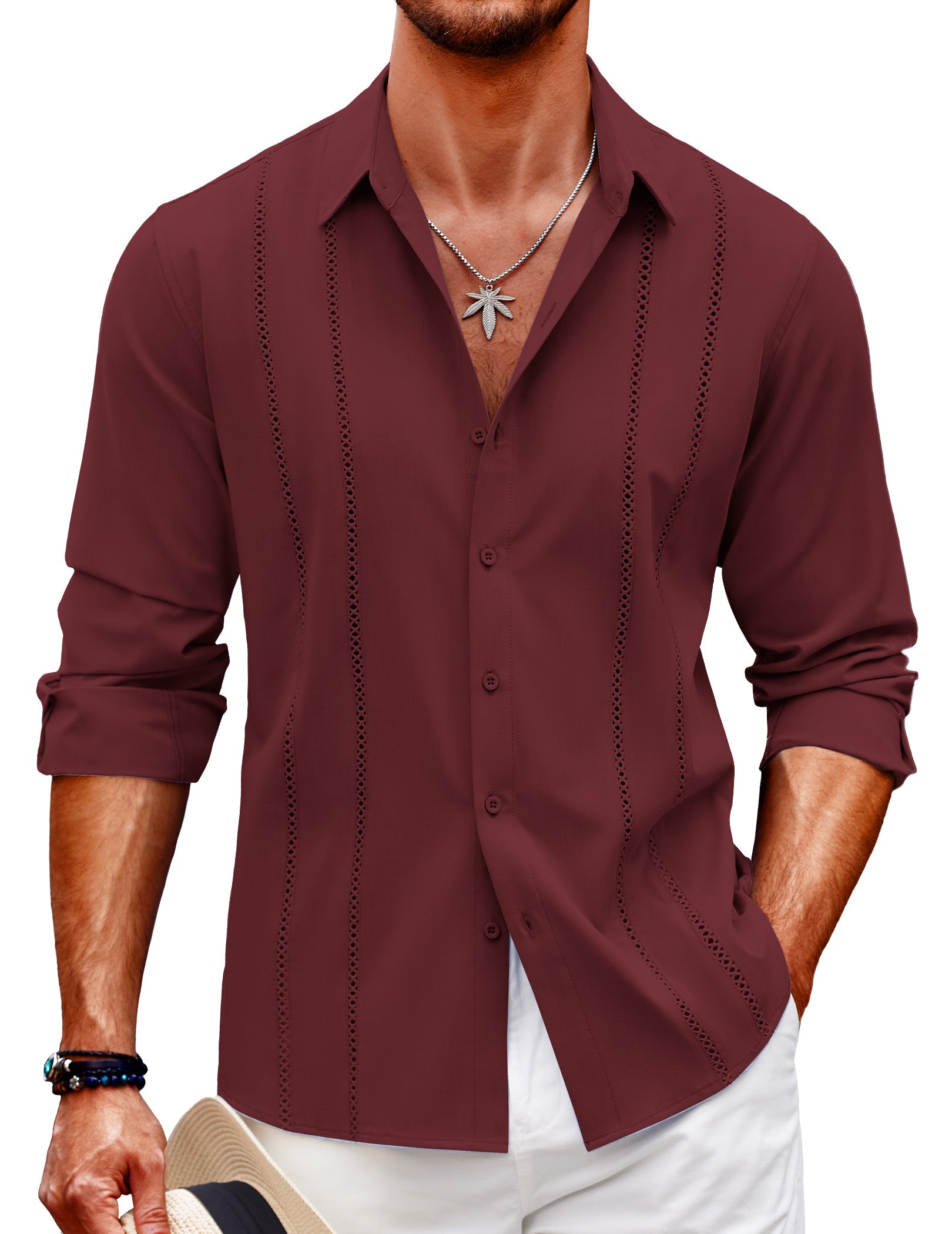 Men's Comfortable Casual Long Sleeve Button-Down Shirt