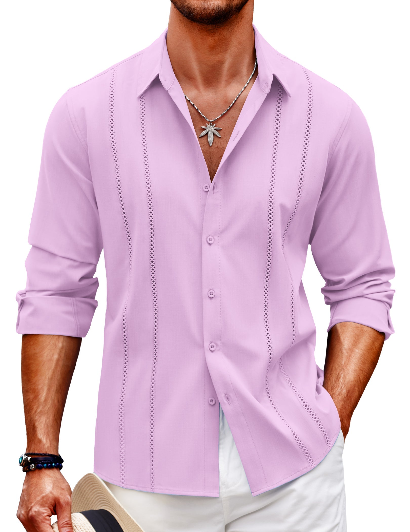Men's Comfortable Casual Long Sleeve Button-Down Shirt