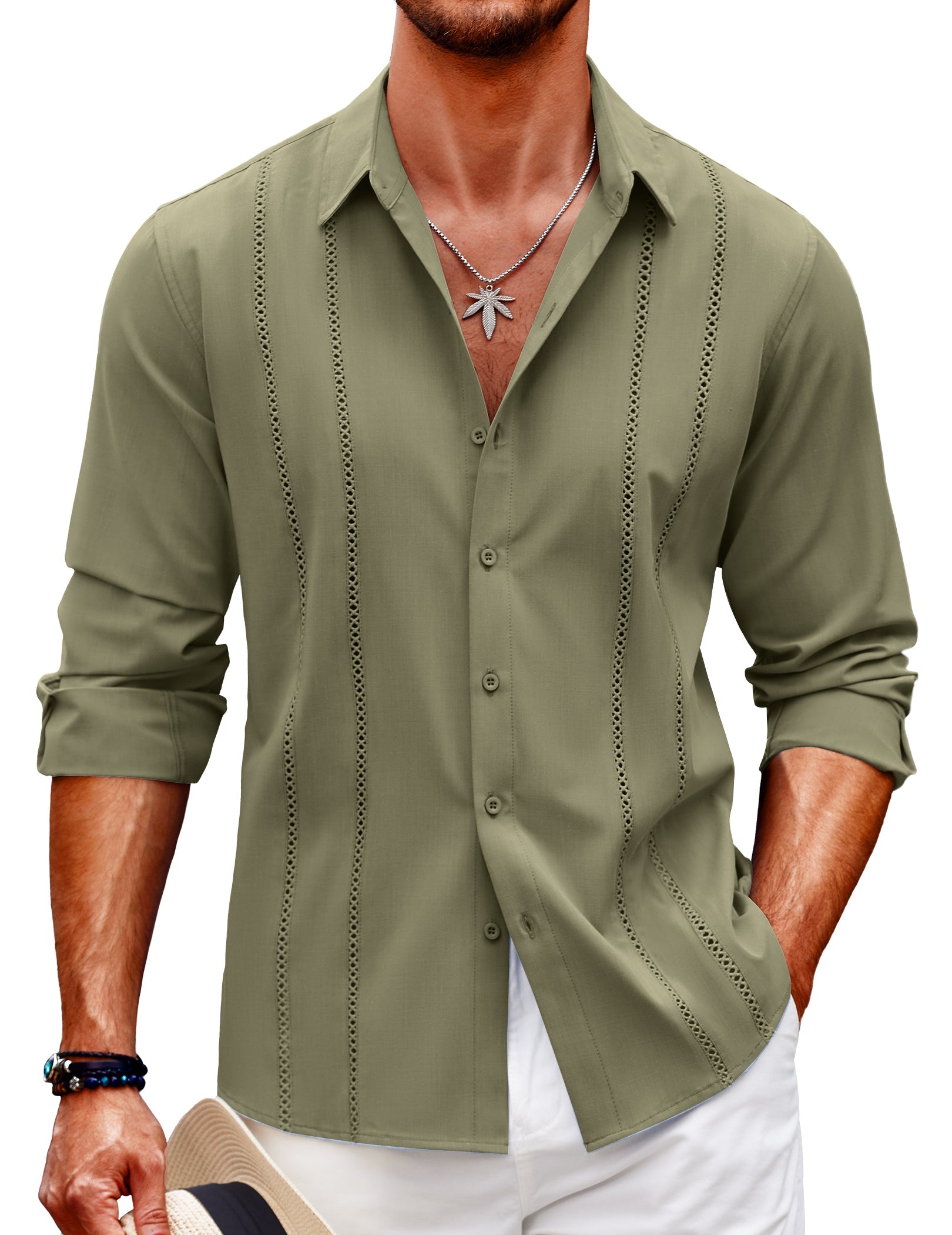 Men's Comfortable Casual Long Sleeve Button-Down Shirt