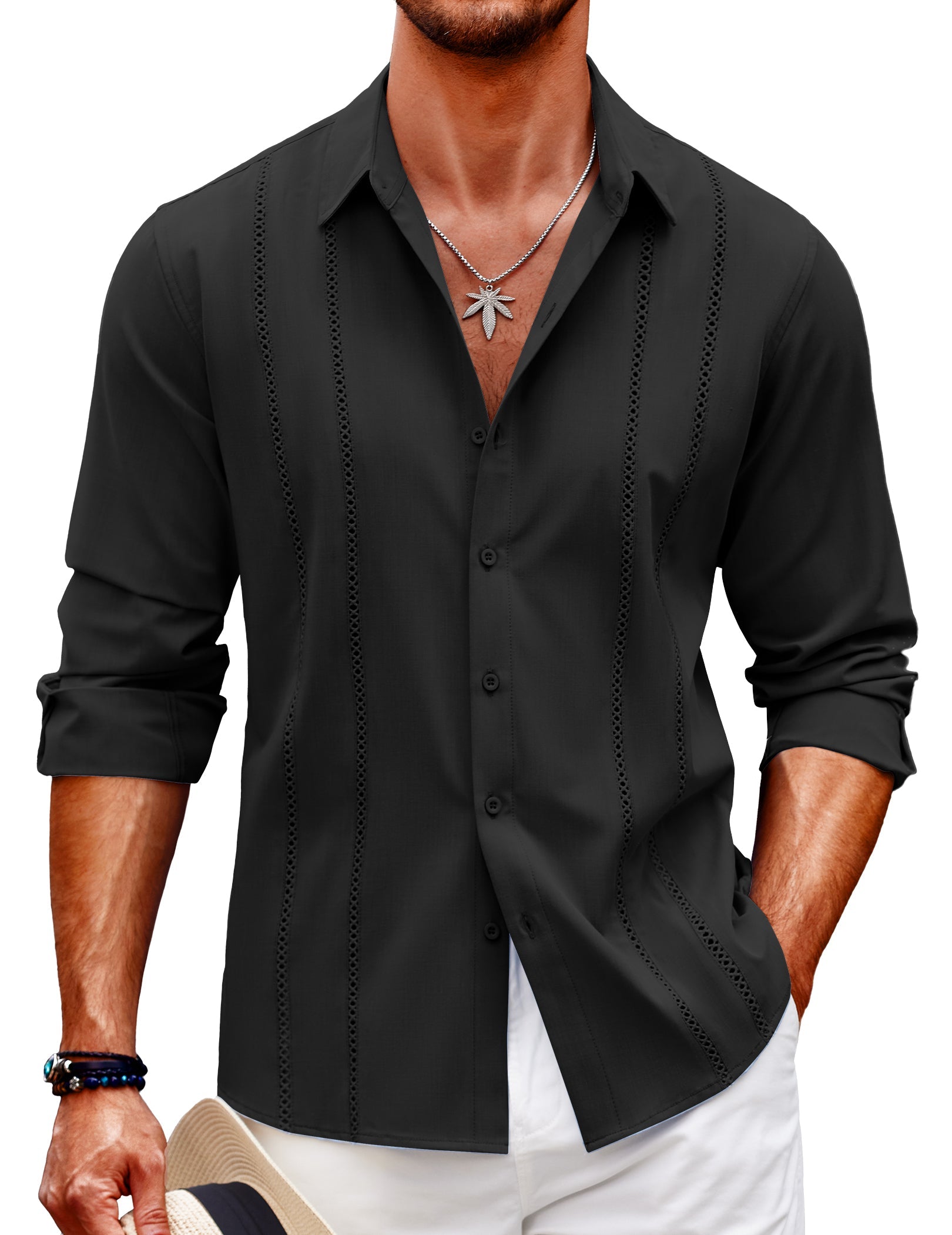 Men's Comfortable Casual Long Sleeve Button-Down Shirt