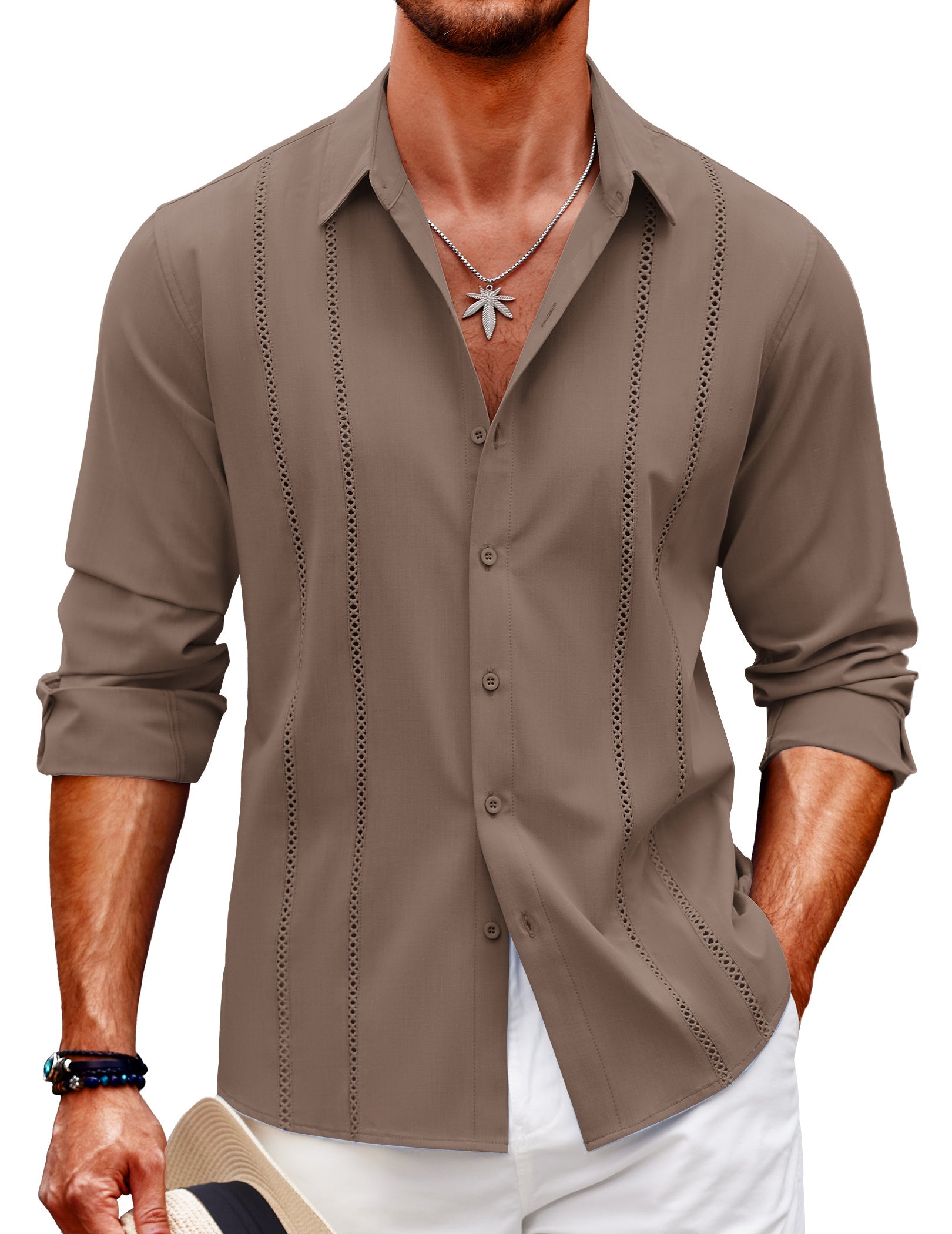 Men's Comfortable Casual Long Sleeve Button-Down Shirt