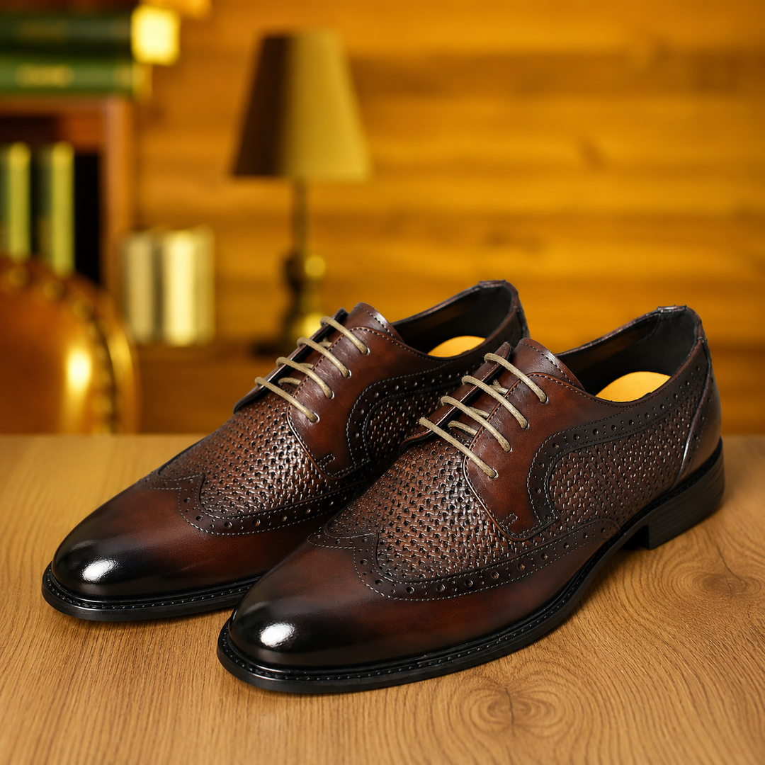 Men's Comfortable Wingtip Dress Shoes