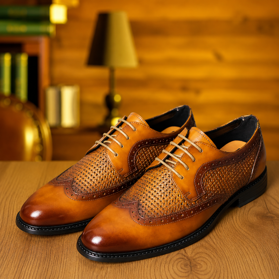 Men's Comfortable Wingtip Dress Shoes