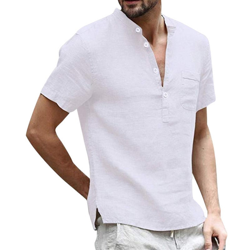 Men's Cotton-Blend Button-Down Shirt
