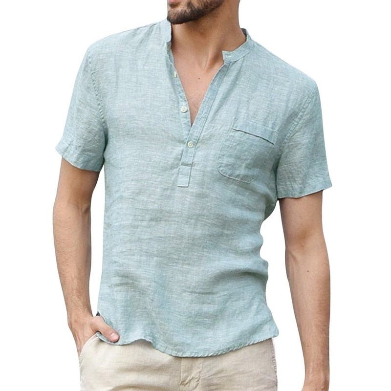 Men's Cotton-Blend Button-Down Shirt