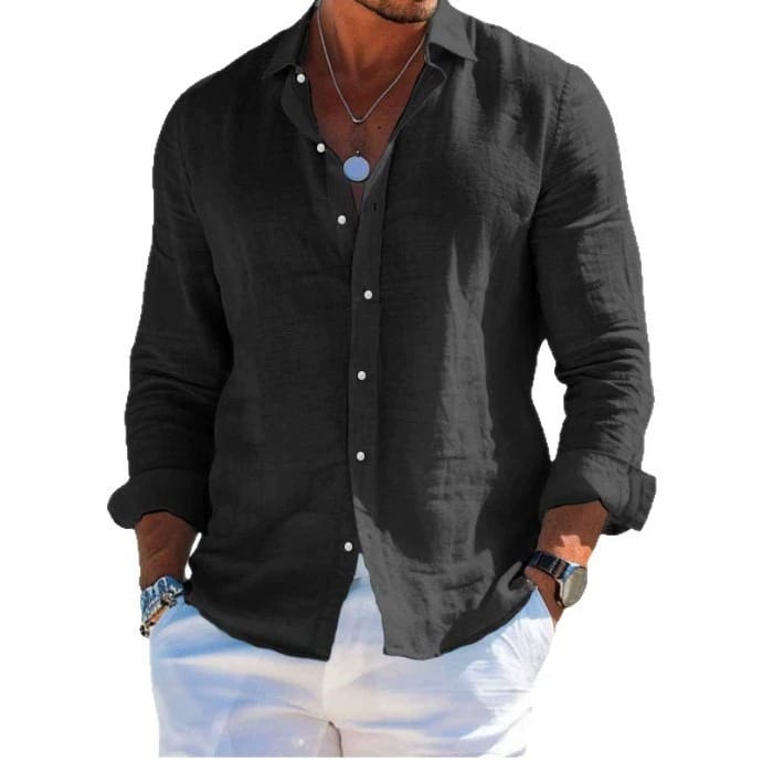 Men's Cotton-Blend Button-Down Shirt