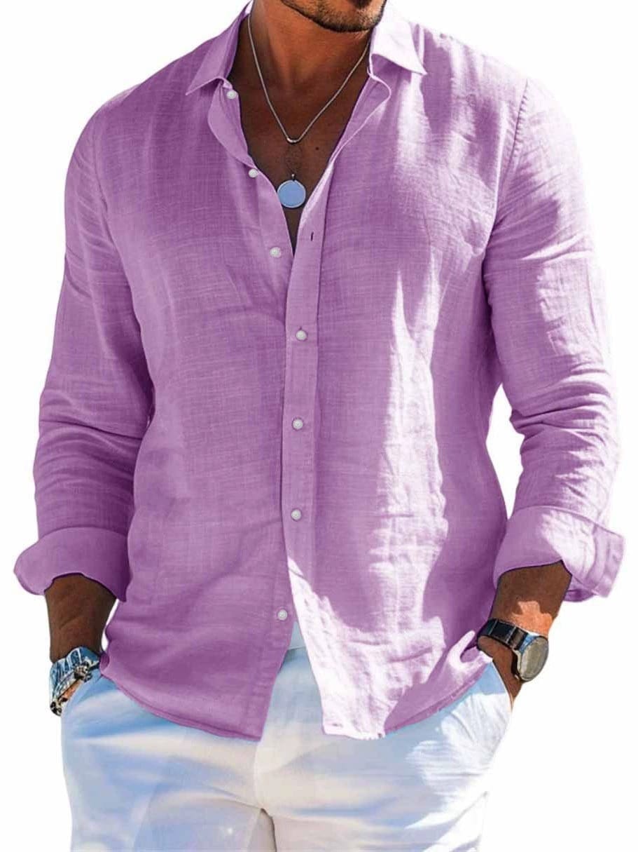 Men's Cotton-Blend Button-Down Shirt