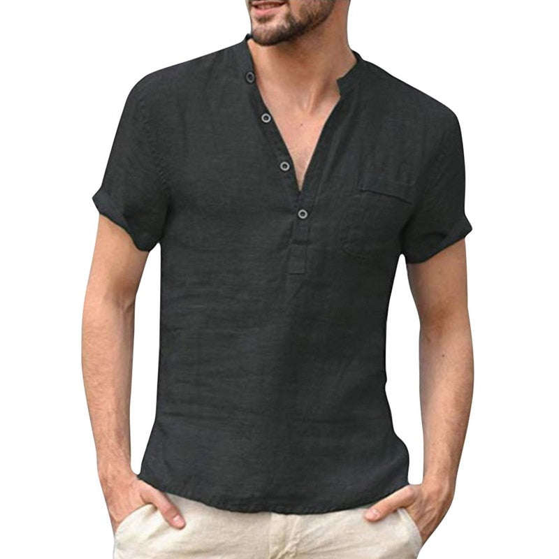 Men's Cotton-Blend Button-Down Shirt