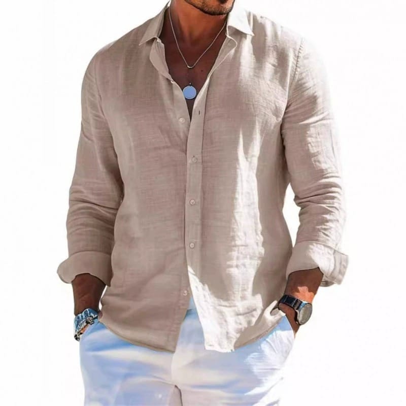 Men's Cotton-Blend Button-Down Shirt