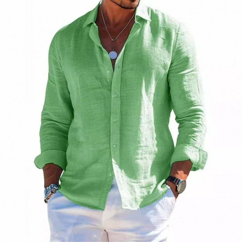 Men's Cotton-Blend Button-Down Shirt
