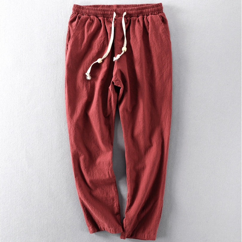 Men's Cotton-Blend Japan-Style Casual Pants