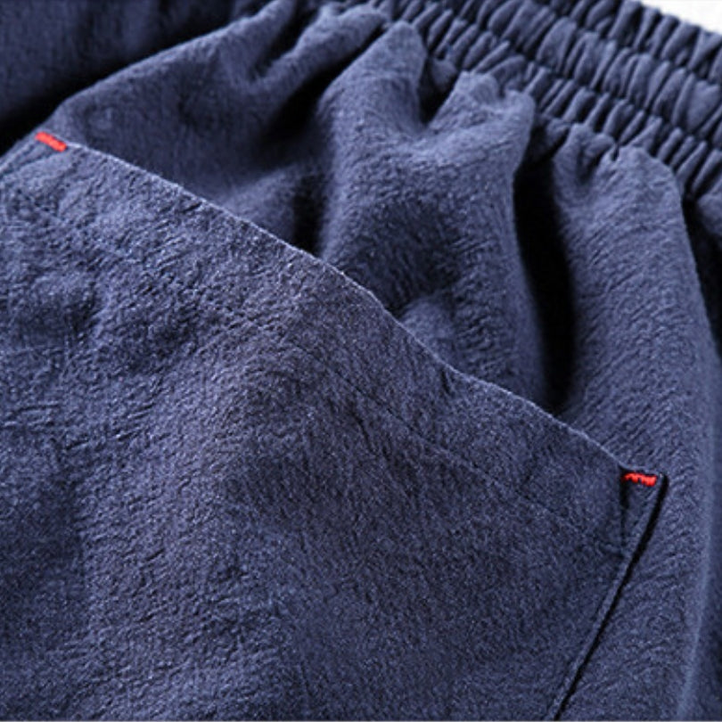 Men's Cotton-Blend Japan-Style Casual Pants