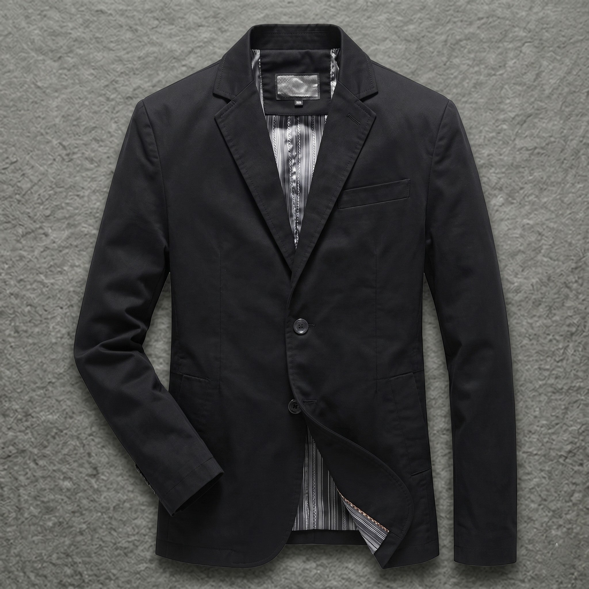 Men's Cotton-Blend Lapel Men's Blazer Jacket