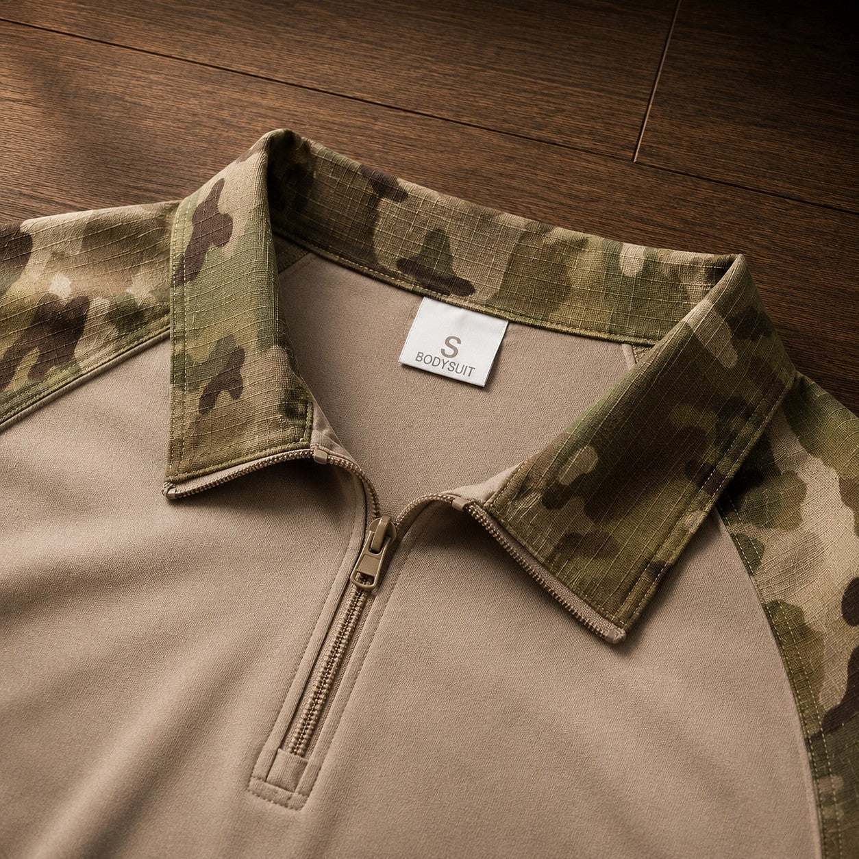 Men's Cotton-Blend Tactical Quarter Zip Combat Shirt