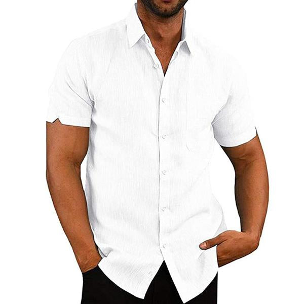 Men's Cotton-Blend Woven Button-Down Shirt