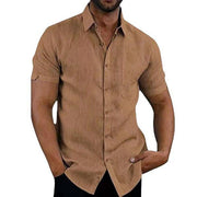 Men's Cotton-Blend Woven Button-Down Shirt