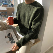 Men's Cotton Knit Raglan Sleeve Sweater