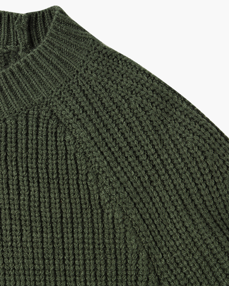 Men's Cotton Knit Raglan Sleeve Sweater