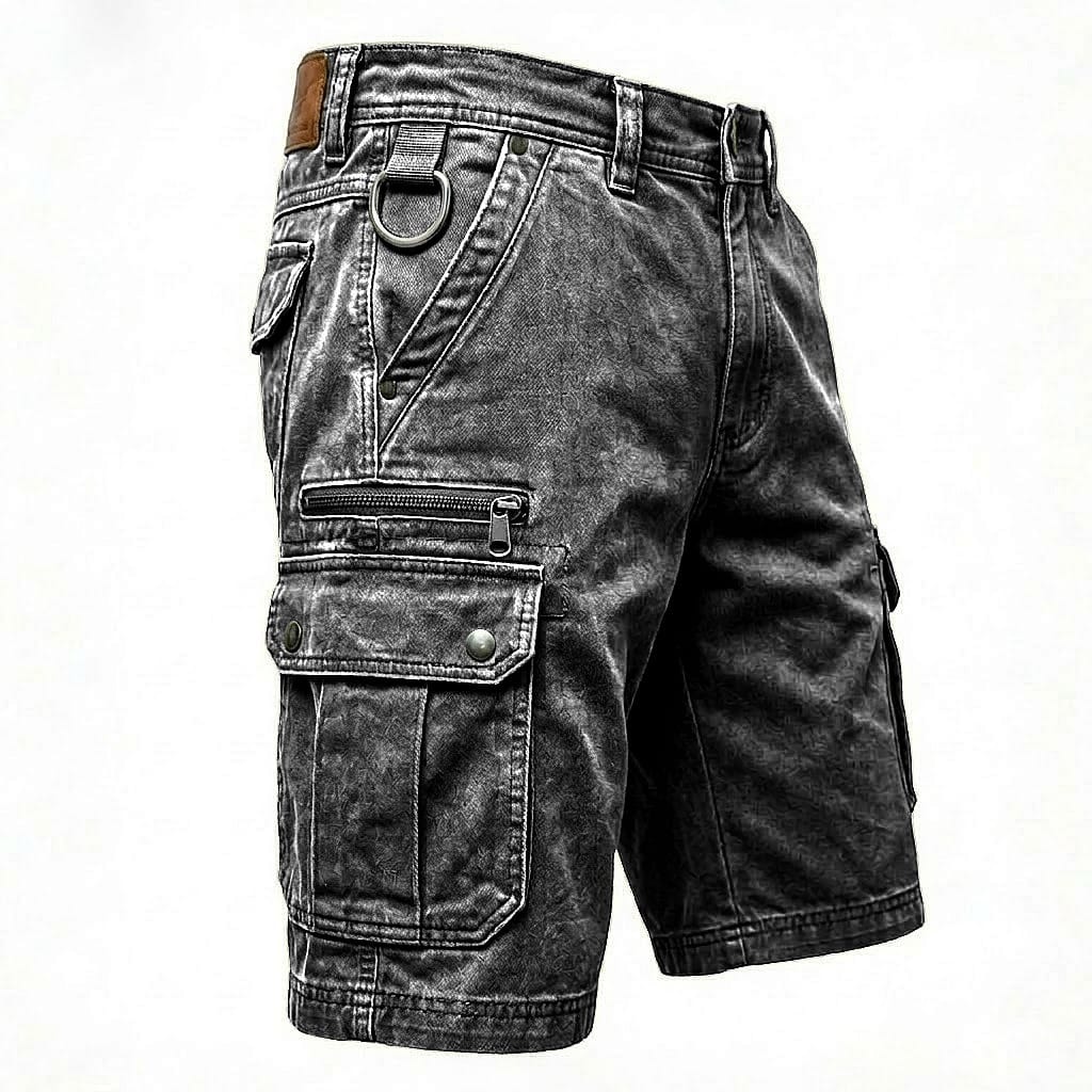 Men's Durable Denim Cargo Shorts