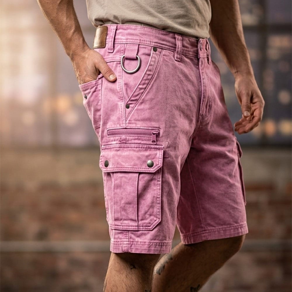 Men's Durable Denim Cargo Shorts