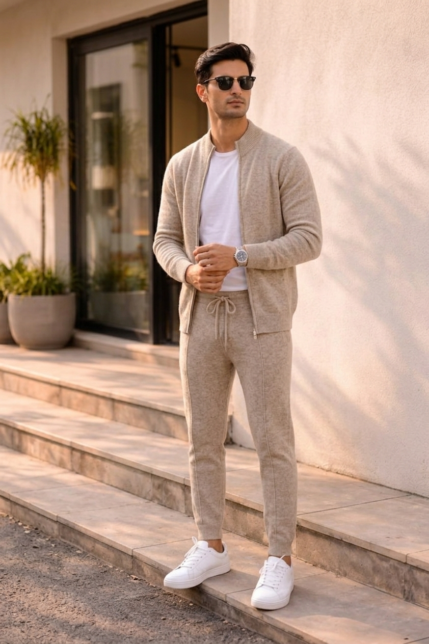 Men's Extra-Fine Merino Wool Sweater Set