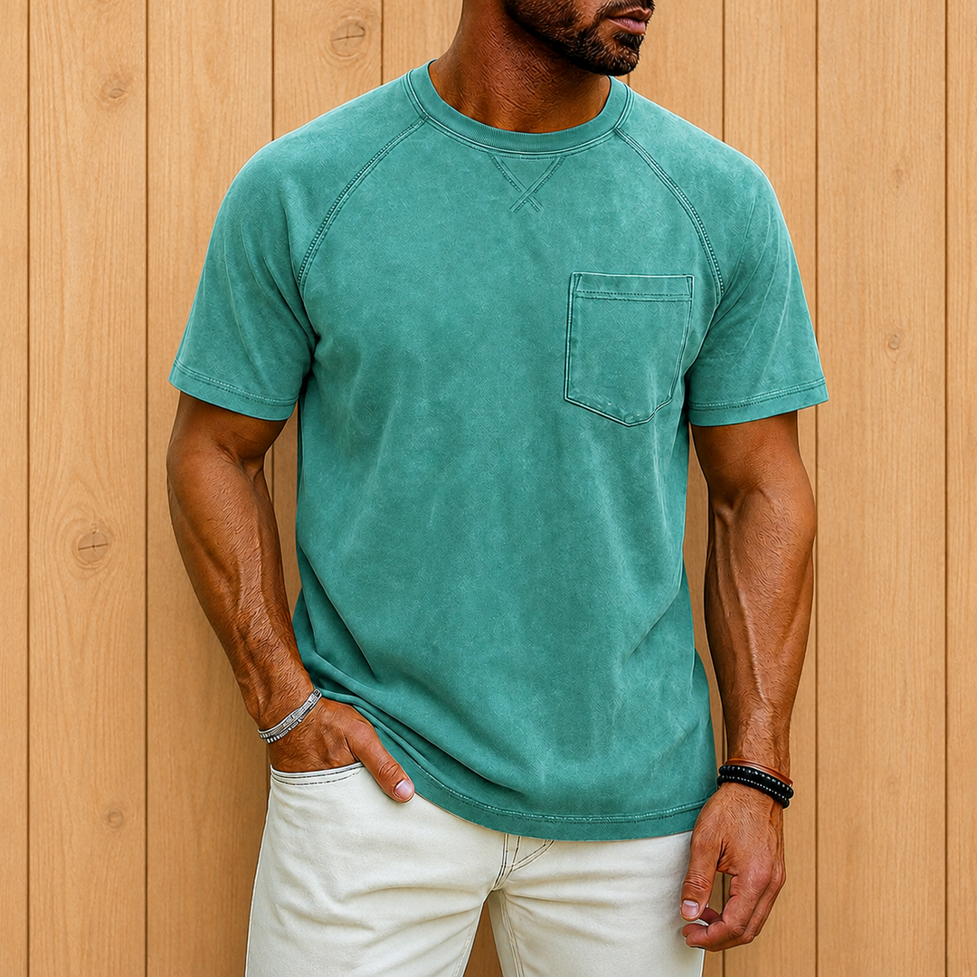 Men's Faded Cotton Pocket T-Shirt