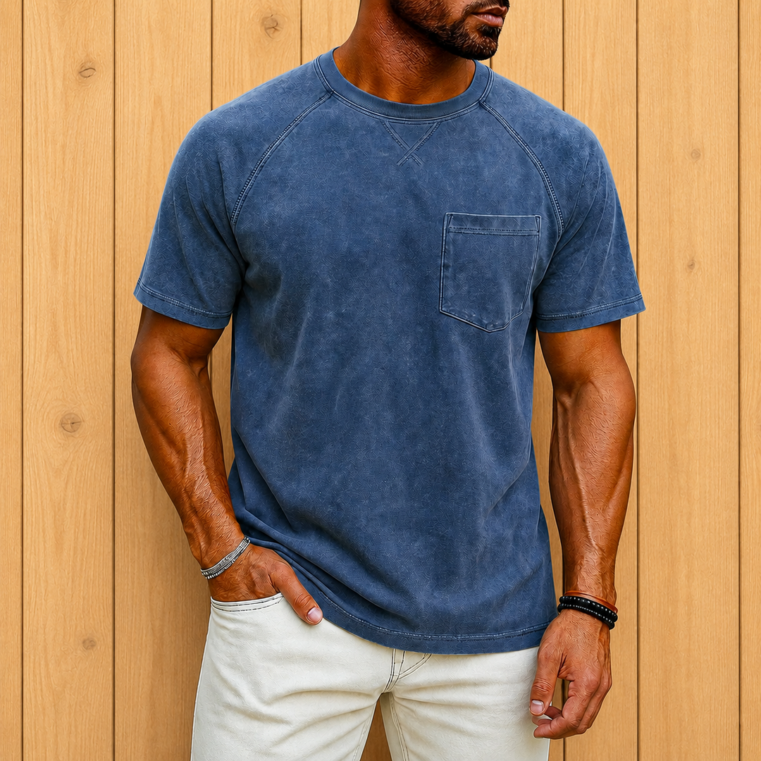 Men's Faded Cotton Pocket T-Shirt