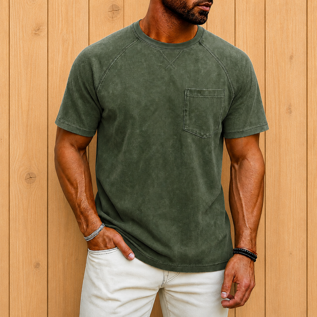 Men's Faded Cotton Pocket T-Shirt