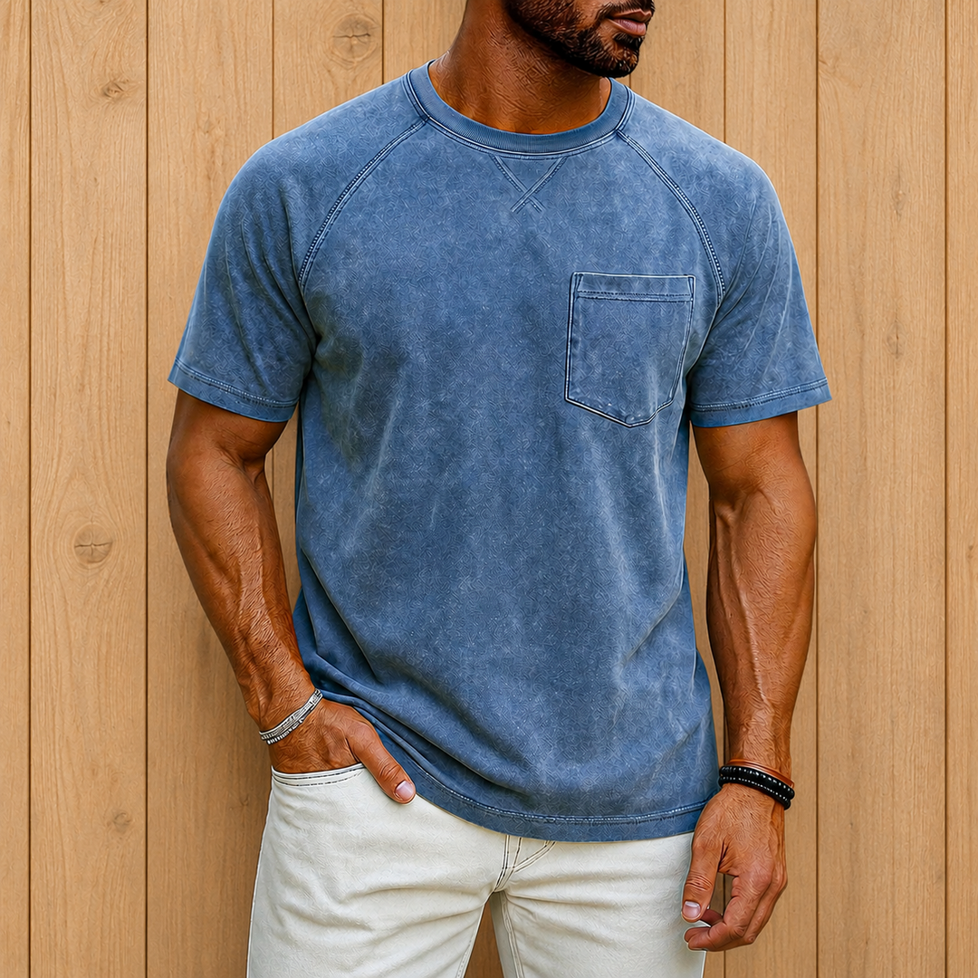 Men's Faded Cotton Pocket T-Shirt