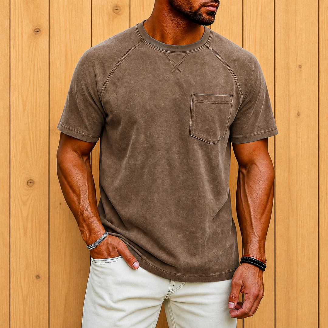 Men's Faded Cotton Pocket T-Shirt