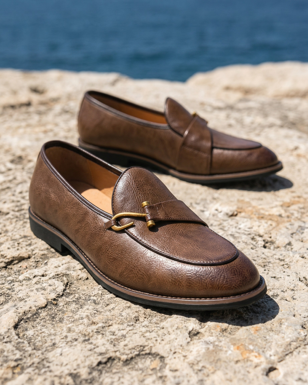 Men's Faux Leather Clip Loafer
