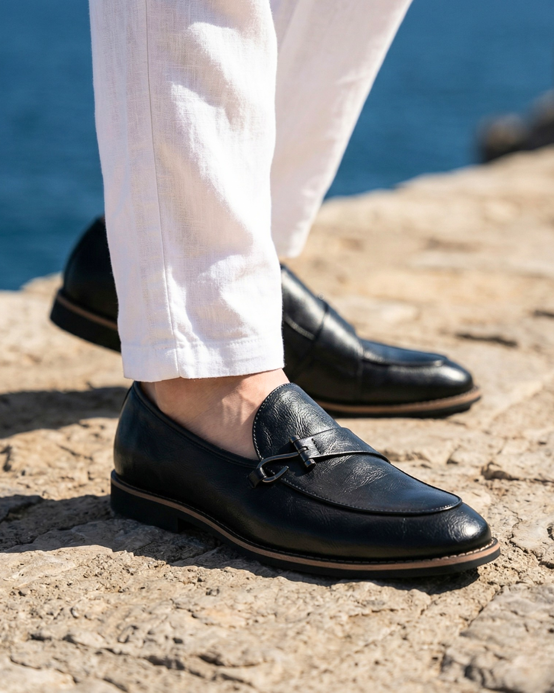 Men's Faux Leather Clip Loafer