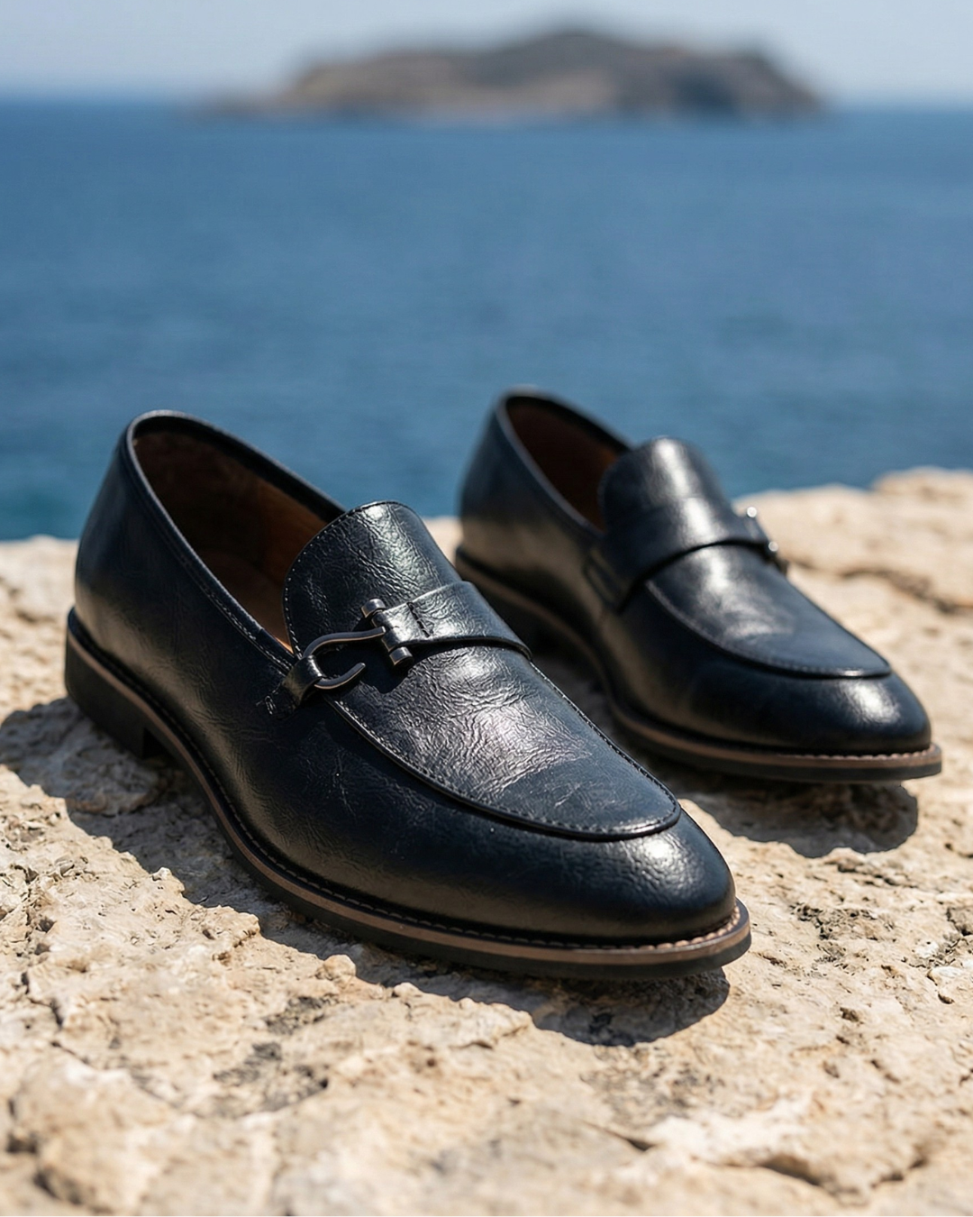 Men's Faux Leather Clip Loafer
