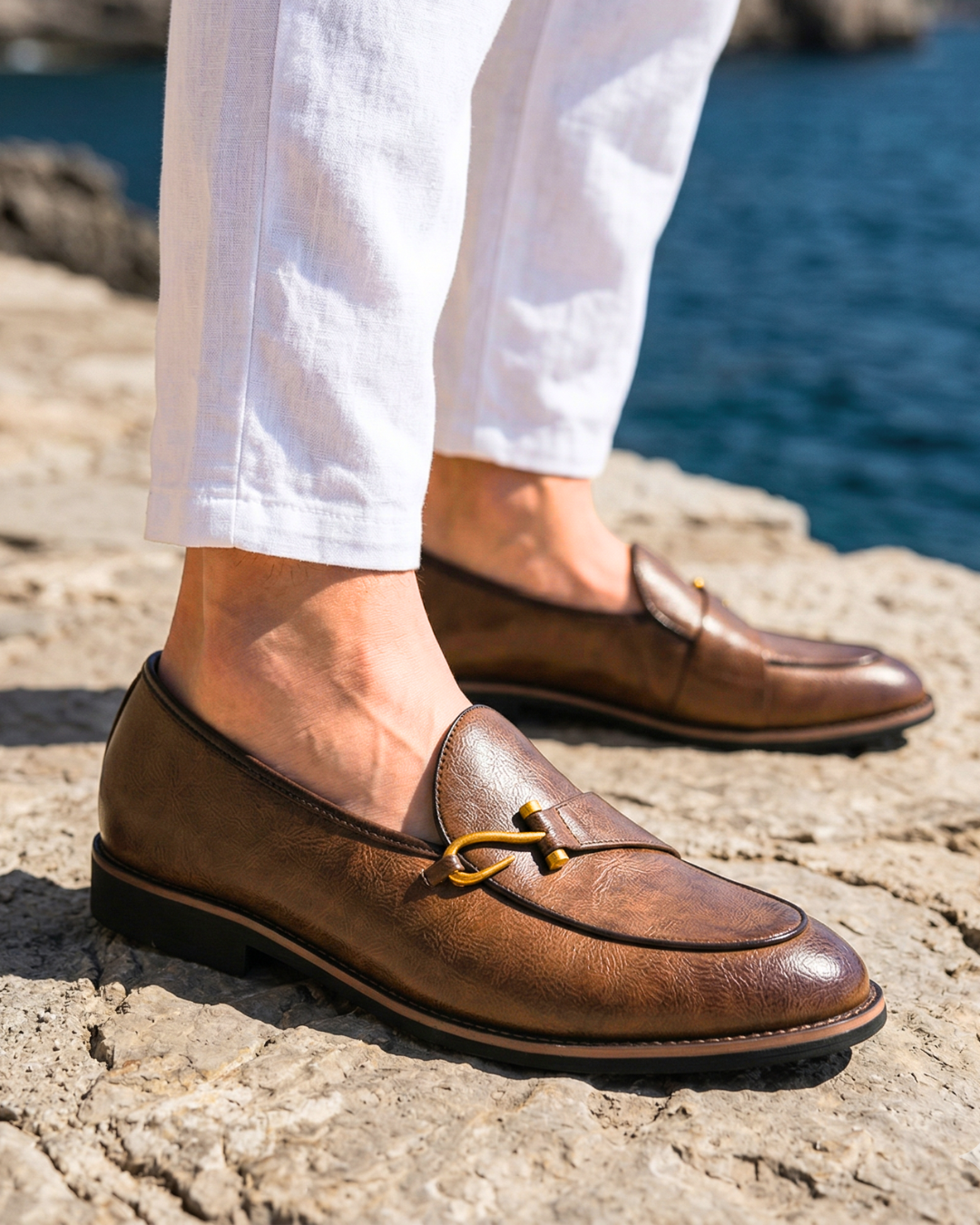 Men's Faux Leather Clip Loafer